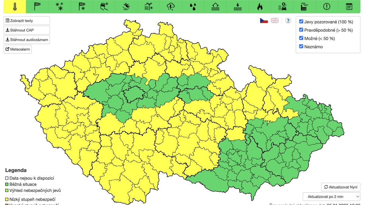 Meteorologové rozšířili výstrahu před silným mrazem